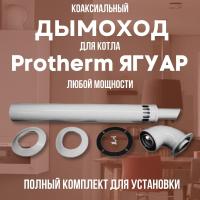 Дымоход для котла Протерм (Protherm) Ягуар любой мощности, комплект антилед (Китай) (DYMyag)