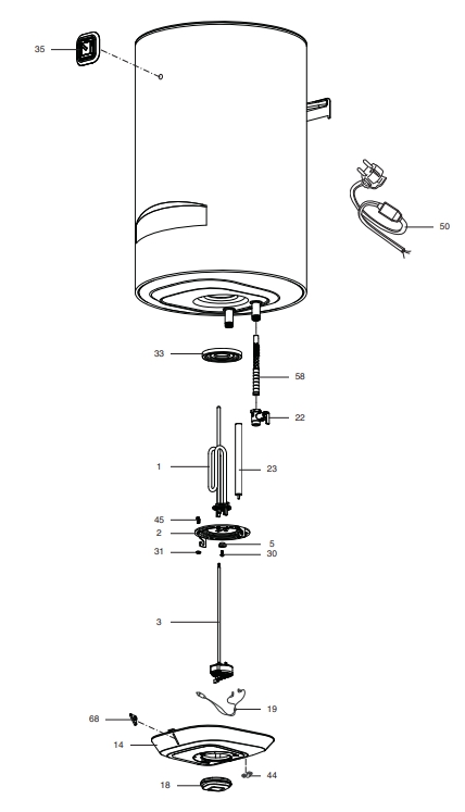Запчасти Ariston PRO1 R INOX ABS 80 V купить в Чите