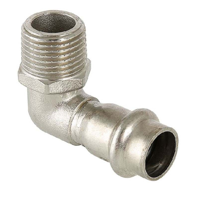 Угольник 90° с нар.р. нерж сталь 18х1/2